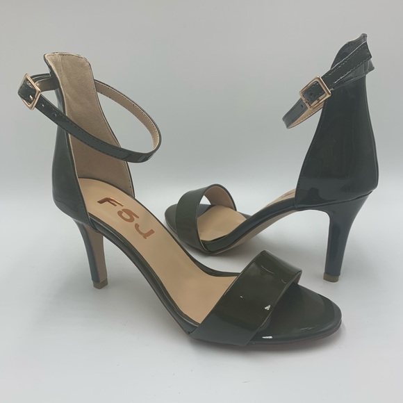 Women Open Toe Summer Sandals Ankle strap mid heel - Picture 8 of 12